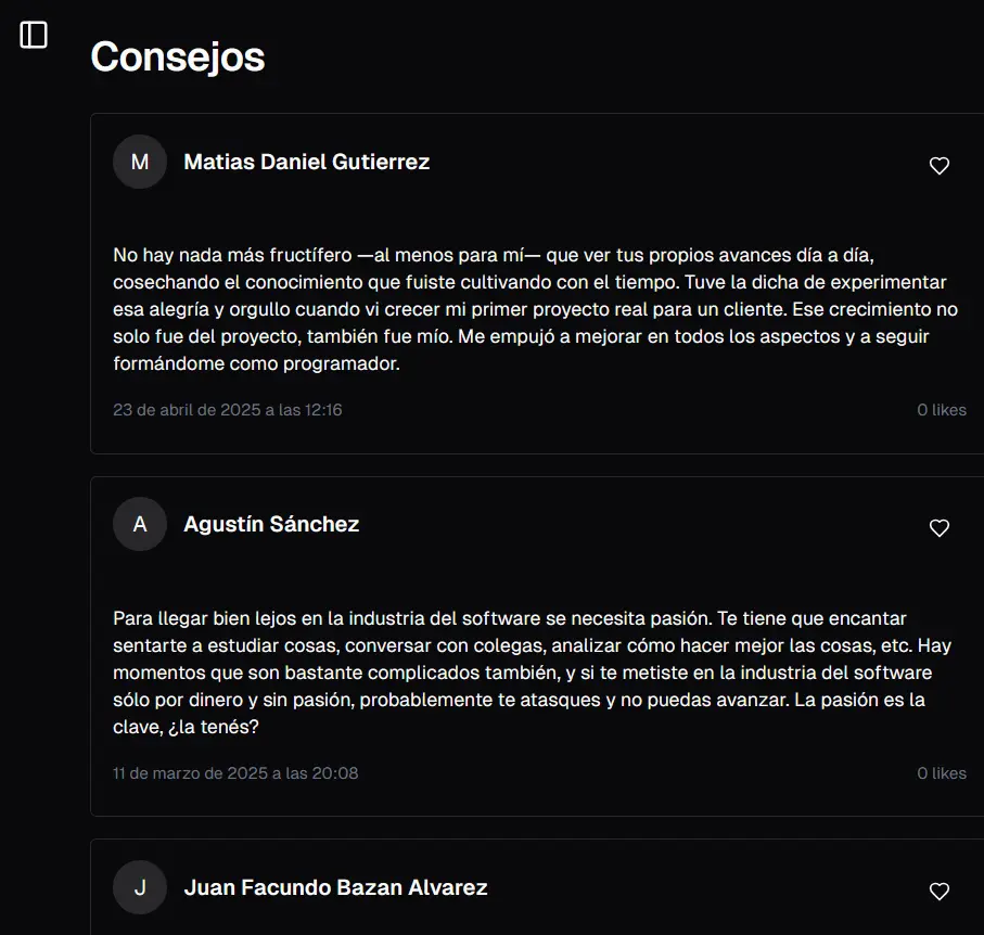 advices page